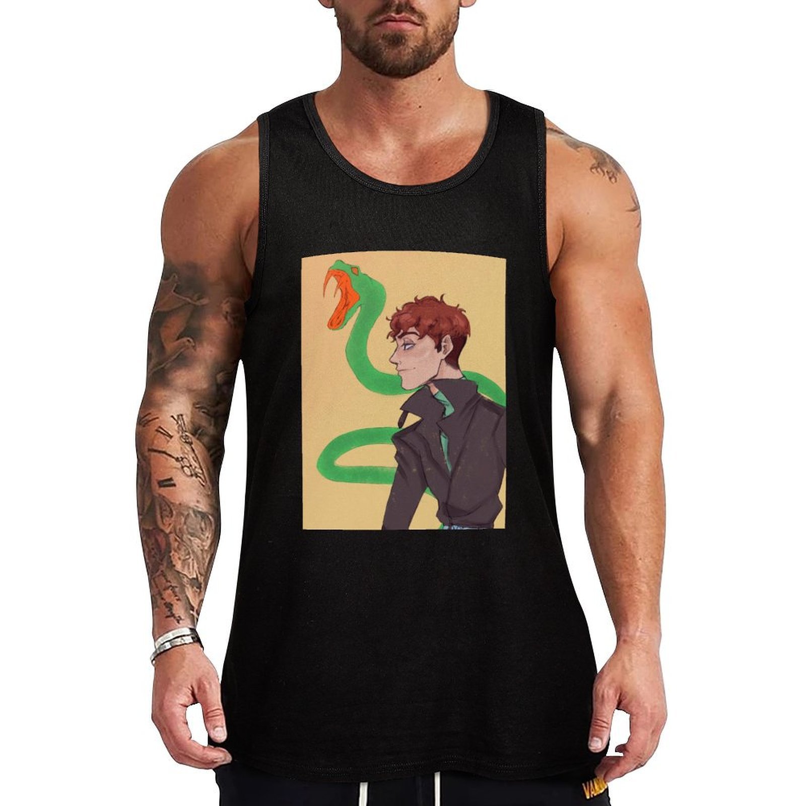 Mens Fashion In The 50S - 50s snake boy Tank Top Trendy