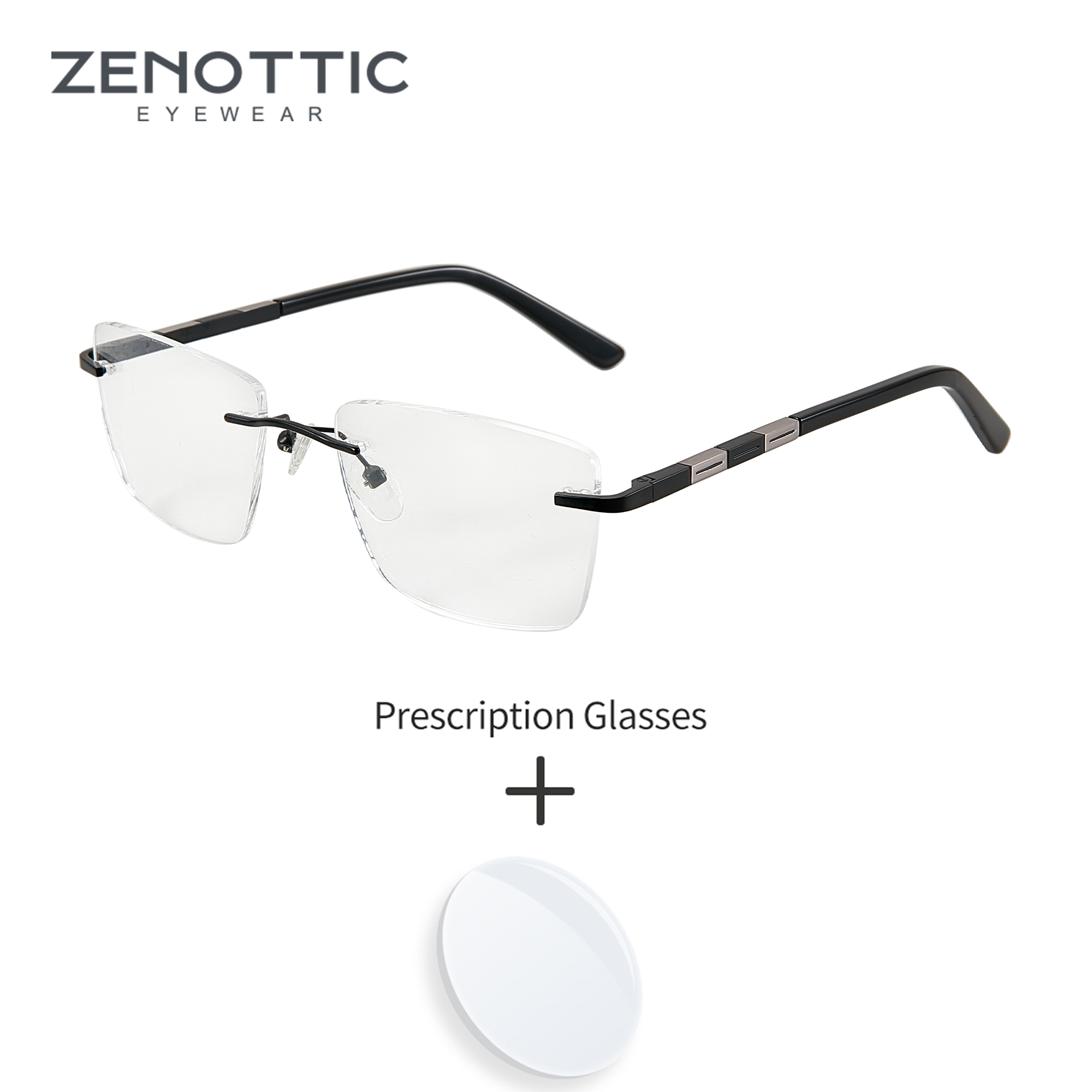 Mens Fashion Reading Glasses - ZENOTTIC M Size Fashion Rectangle Prescription