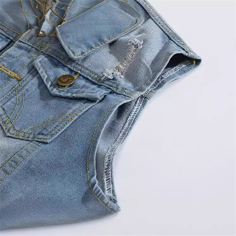 Ripped Denim Waistcoat Men Kor – Men'S Fashion Vest With Jeans Bewertung und Preis