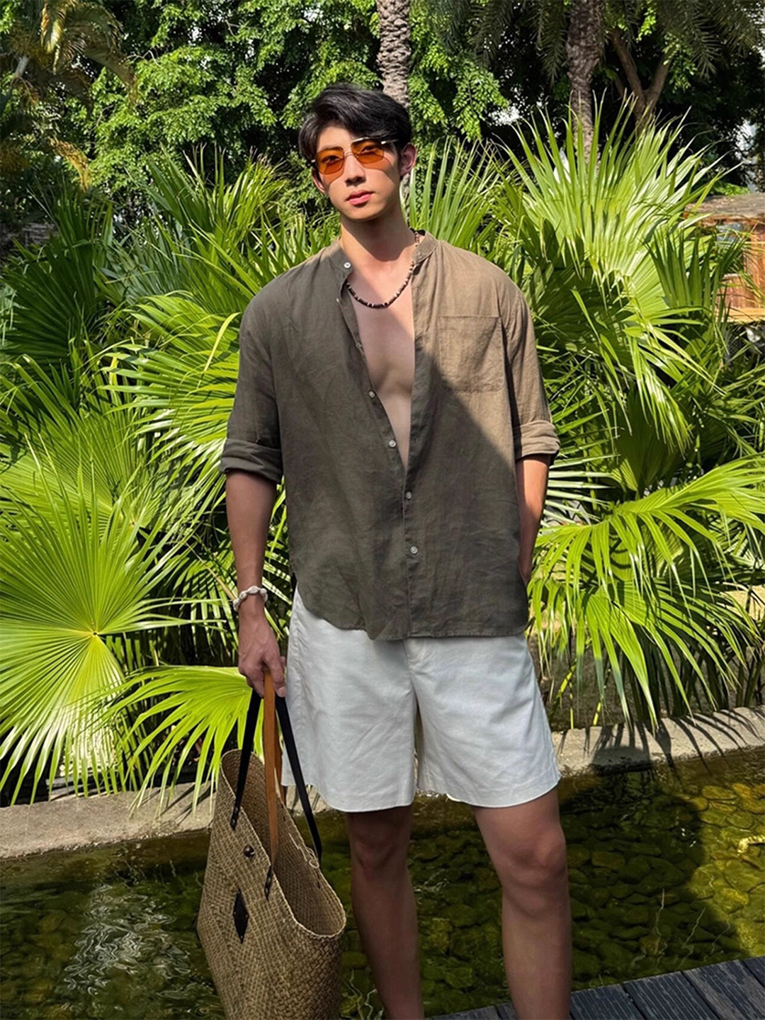 Men's Linen Set Summer America – Linen Shirt Summer Bewertung und Preis