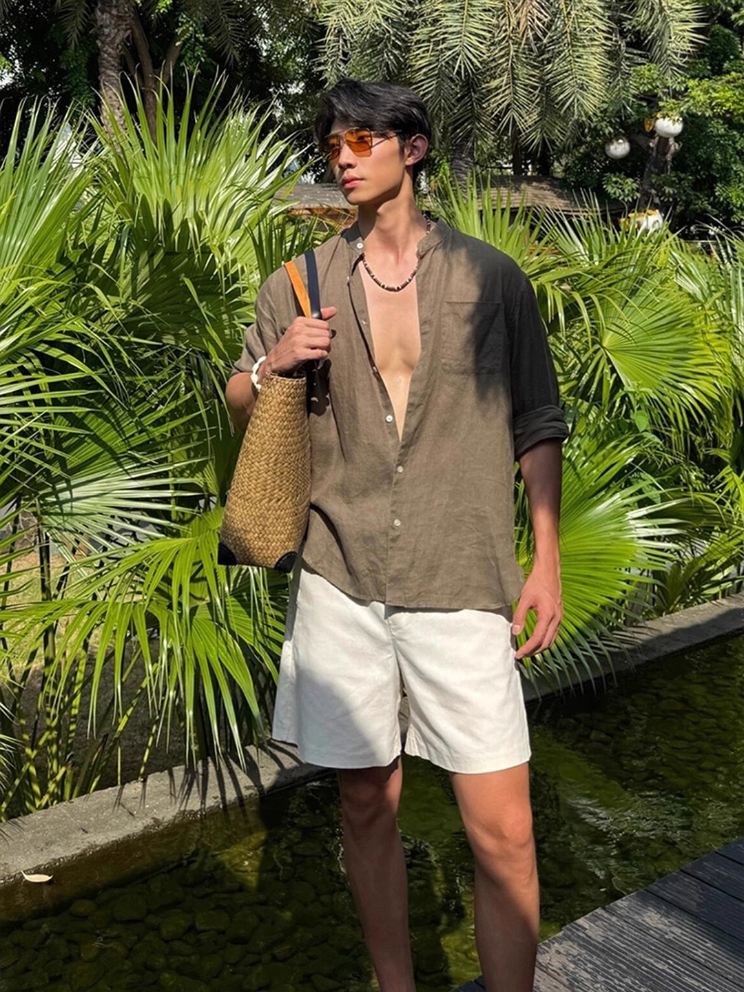 Men's Linen Set Summer America – Linen Shirt Summer Bewertung und Preis