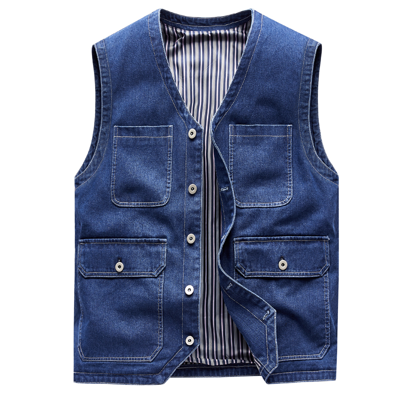 Men Jean Vest Outerwear Denim  – Men'S Fashion Vest With Jeans Bewertung und Preis