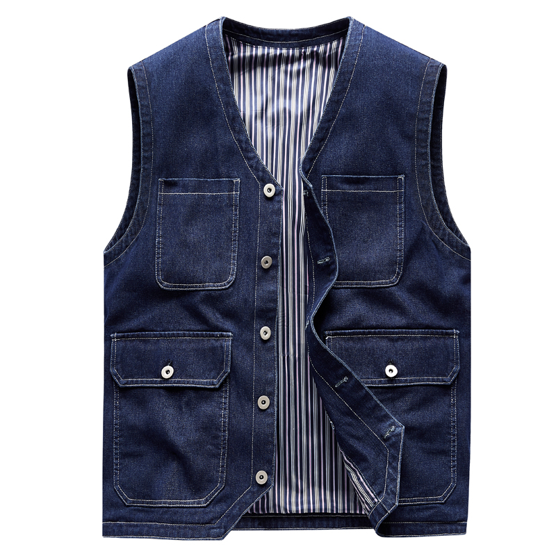 Men Jean Vest Outerwear Denim  – Men'S Fashion Vest With Jeans Bewertung und Preis