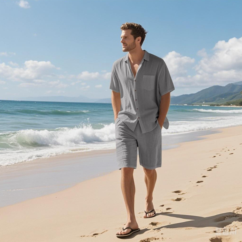 High-End Men's Summer Shorts S – Linen Shirt Summer Bewertung und Preis