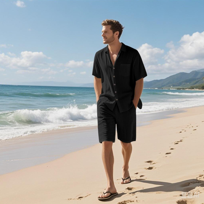 High-End Men's Summer Shorts S – Linen Shirt Summer Bewertung und Preis