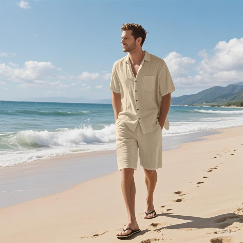 High-End Men's Summer Shorts S – Linen Shirt Summer Bewertung und Preis