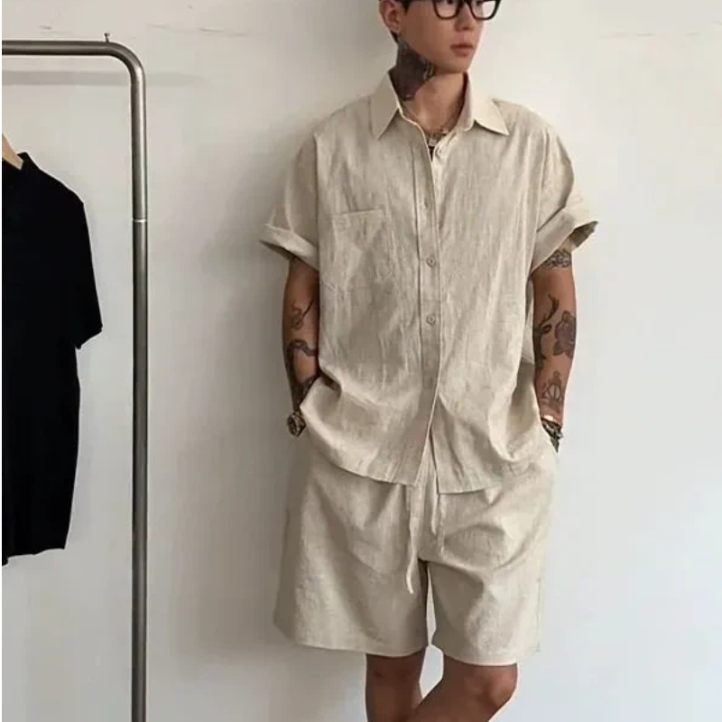 Mens Linen Cotton 2 Piece Set  – Linen Shirt Summer Bewertung und Preis