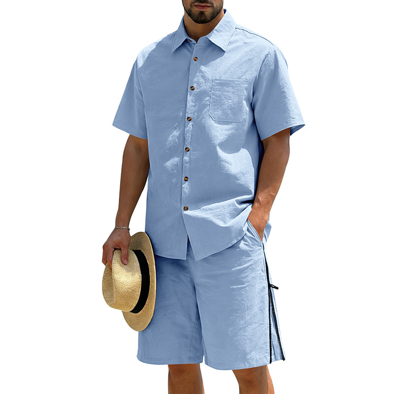Men's Casual Cotton Linen 2 Pi – Linen Shirt Summer Bewertung und Preis