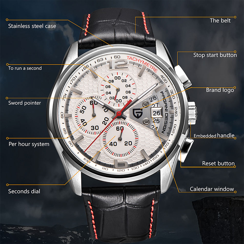 PAGANI DESIGN New PD-3306 Chro – Mens Fashion Modern Bewertung und Preis
