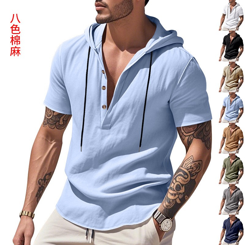 Casual Linen Shirt Light Blue  – Linen Shirt Summer Bewertung und Preis