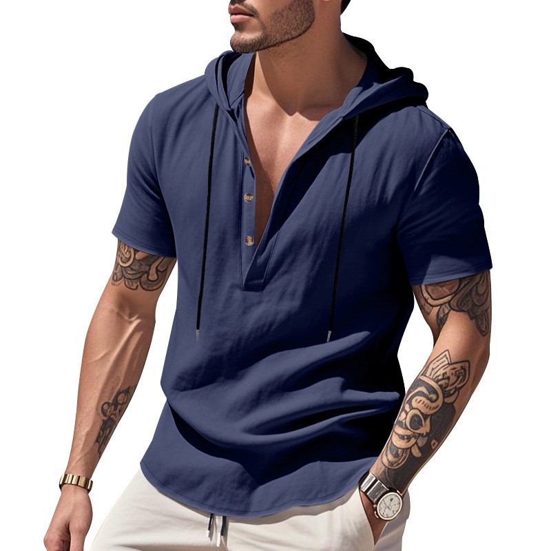 Casual Linen Shirt Light Blue  – Linen Shirt Summer Bewertung und Preis