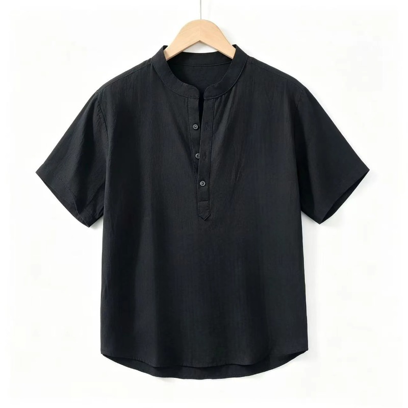 Men Cotton Linen Short-Sleeve  – Linen Shirt Summer Bewertung und Preis