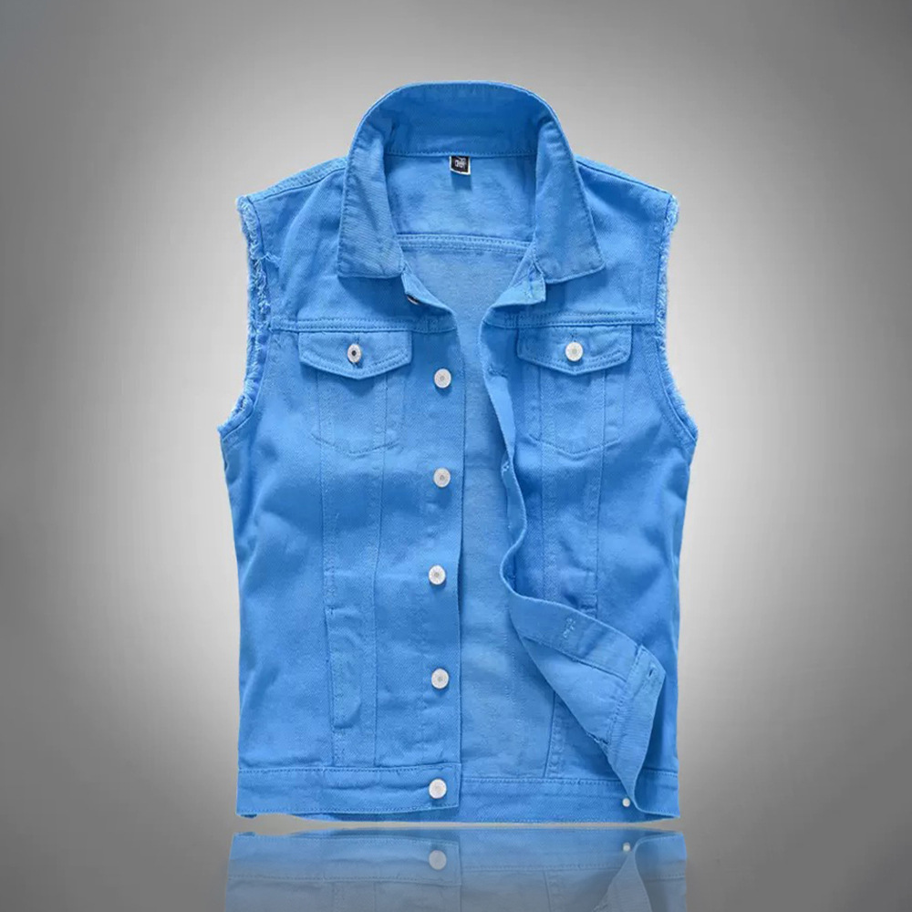 New Fashion Men Blue Casual De – Men'S Fashion Vest With Jeans Bewertung und Preis