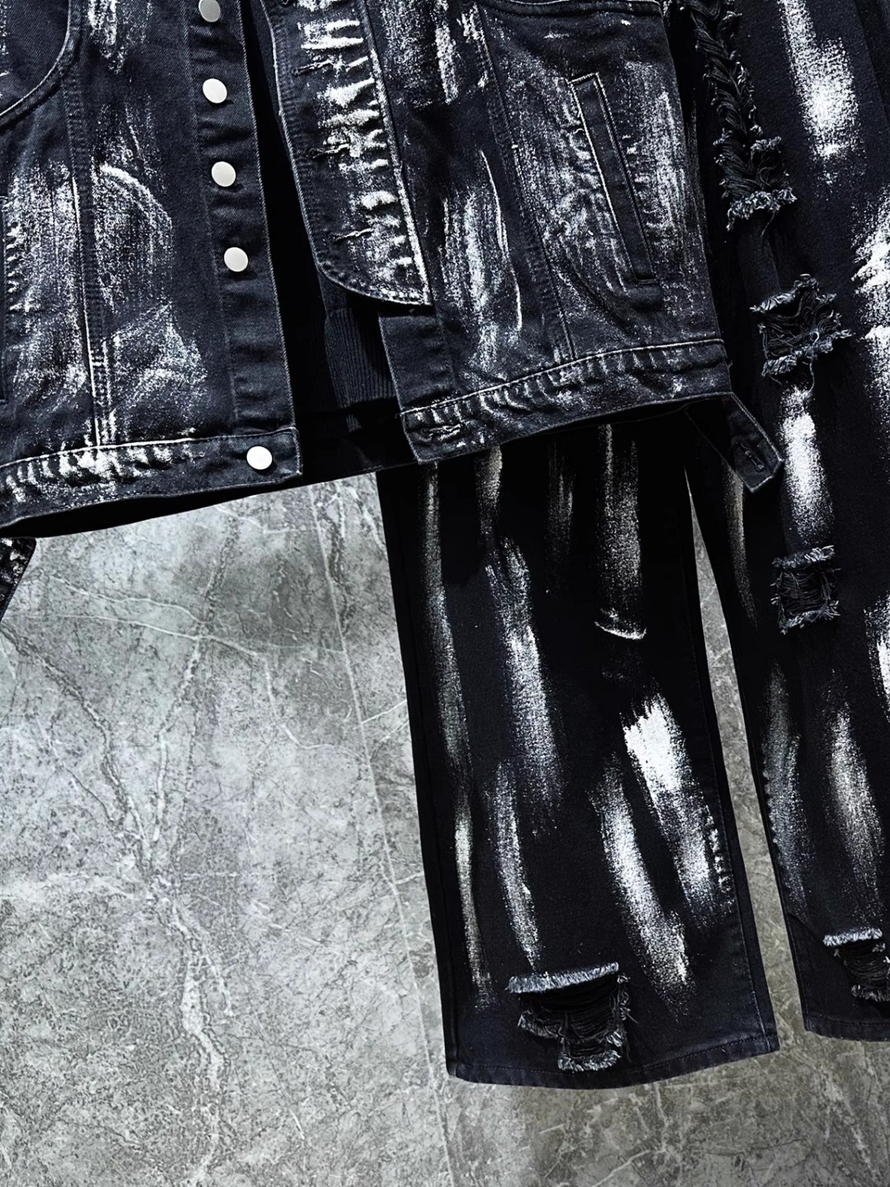 Men's Ripped Jeans Two-piece S – Men'S Fashion Vest With Jeans Bewertung und Preis