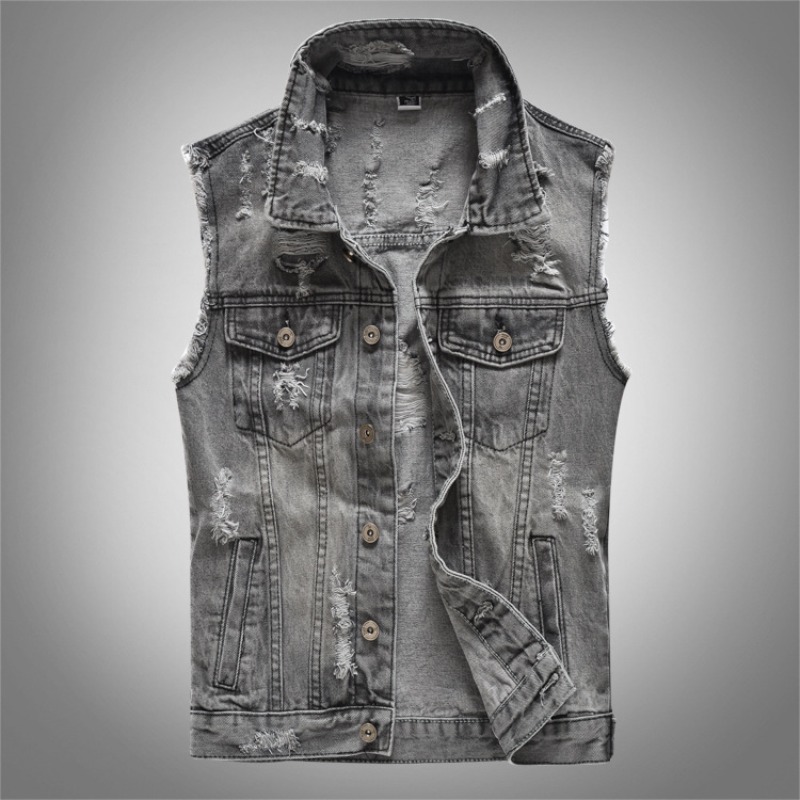 New Fashion Men Retro Grey Den – Men'S Fashion Vest With Jeans Bewertung und Preis