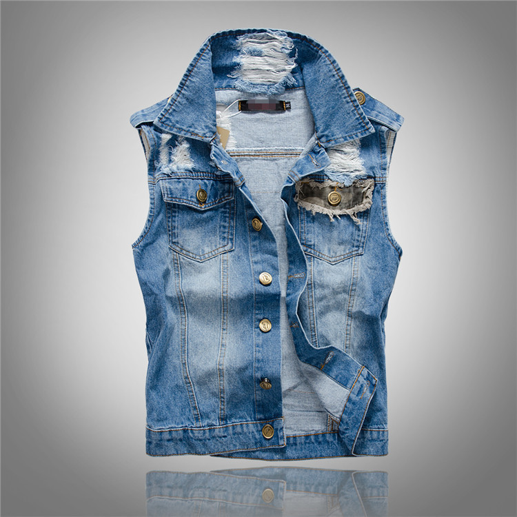 New Fashion Men Blue Casual Ri – Men'S Fashion Vest With Jeans Bewertung und Preis