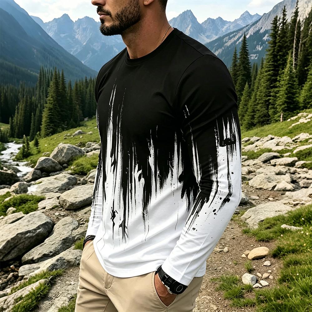 Men's Gradient Ink Splash Long – Men'S Spring Fashion Bewertung und Preis