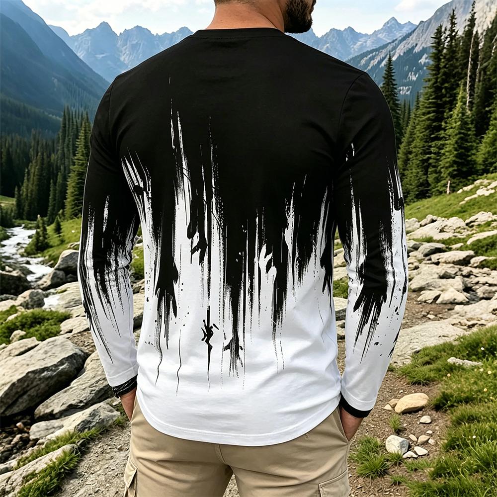 Men's Gradient Ink Splash Long – Men'S Spring Fashion Bewertung und Preis