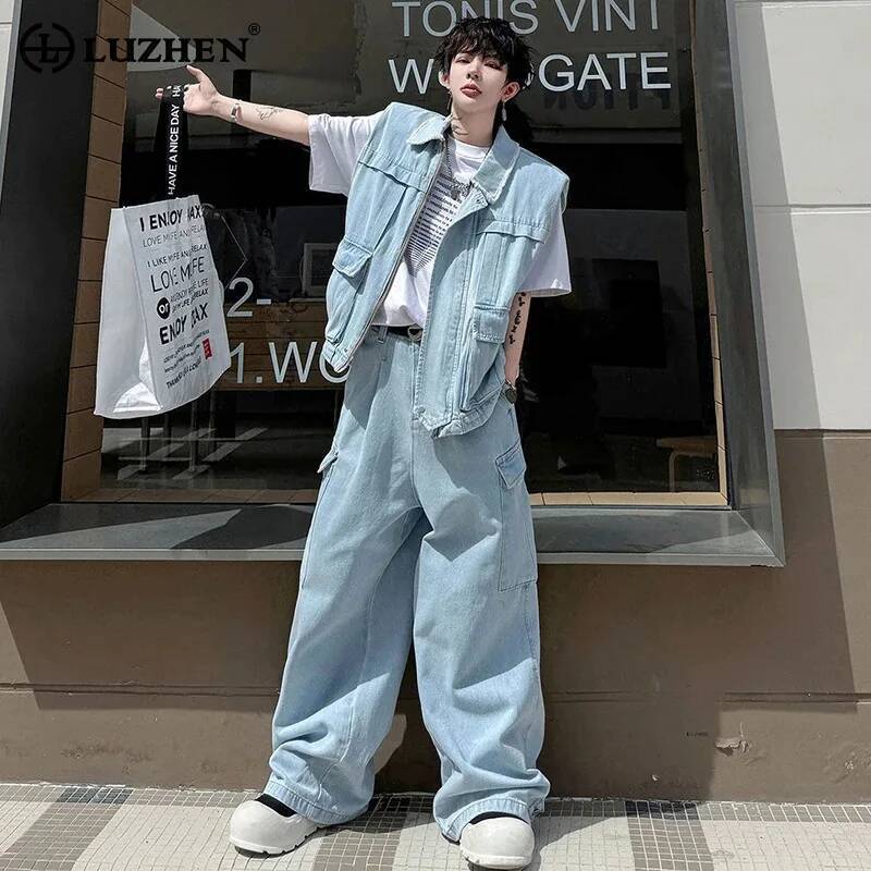 LUZHEN 2026 Summer Solid Color – Men'S Fashion Vest With Jeans Bewertung und Preis